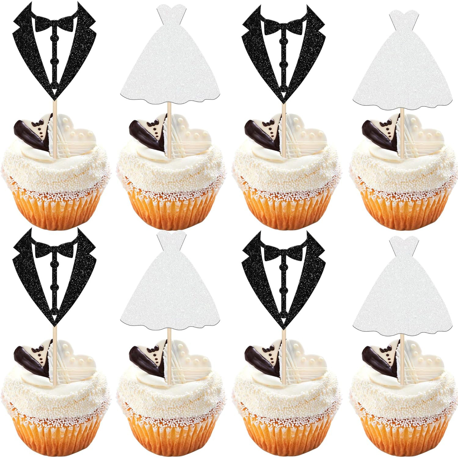 Suit Supply Wedding Party - Wedding Cake Topper Groom's Suit Glittler