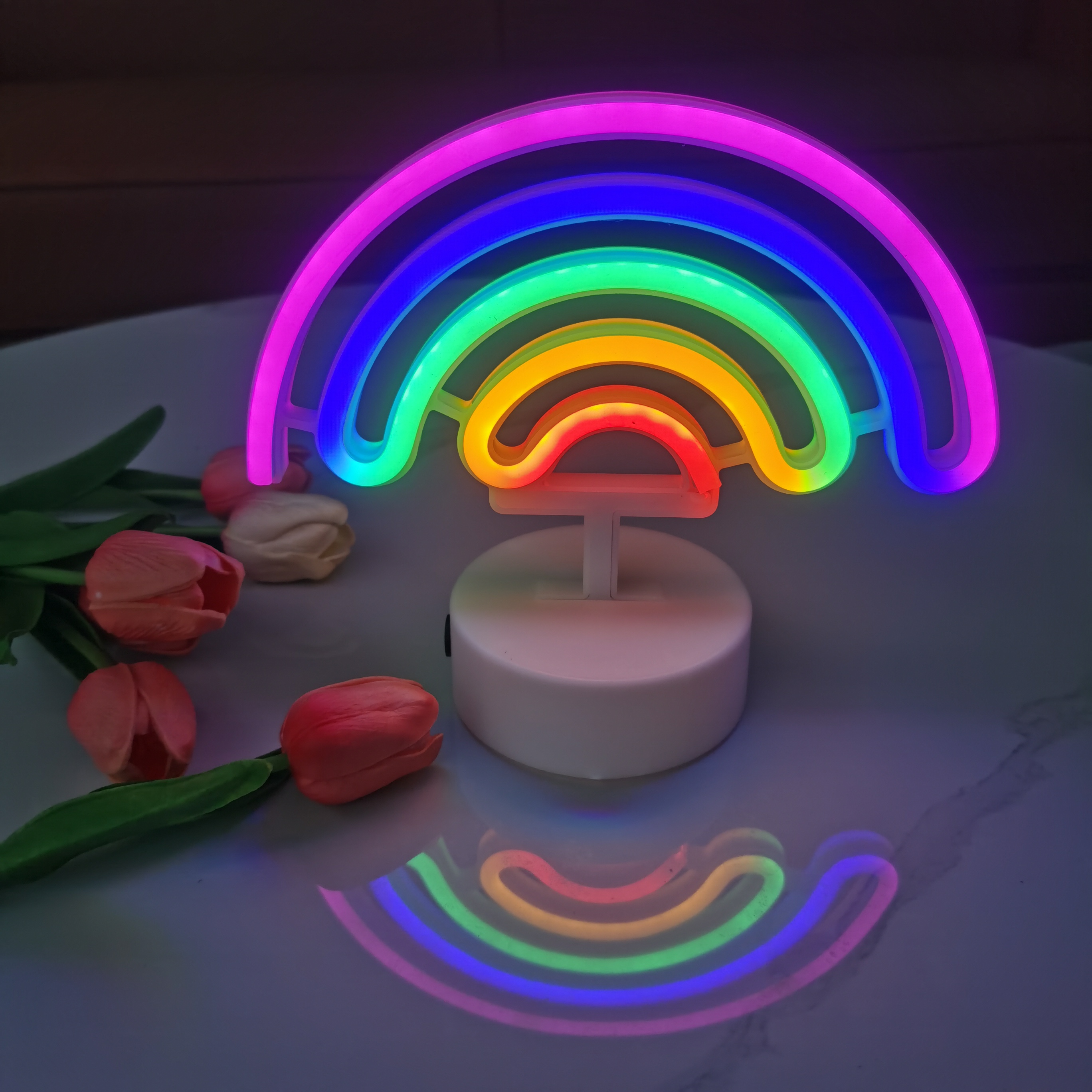 Wedding Power Supply - Cute rainbow neon lights, USB or