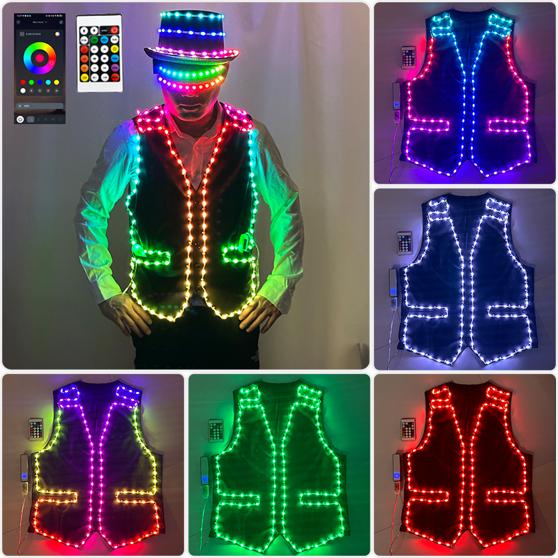 Suit Supply Wedding Party - Full Color LED Costume Luminous Dance