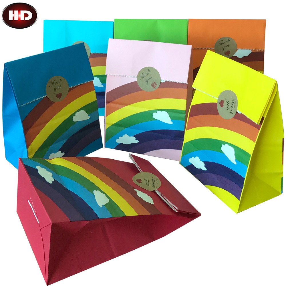 10/20/25pcs kraft rainbow food - Wedding Event Supply recensie en prijs