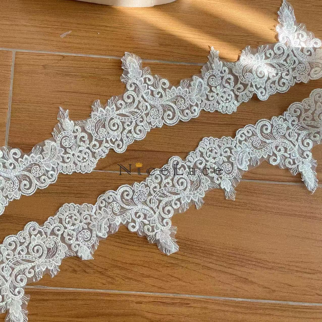 1 yard ivory Embroidery Lace E - Wedding Water Supply recensie en prijs
