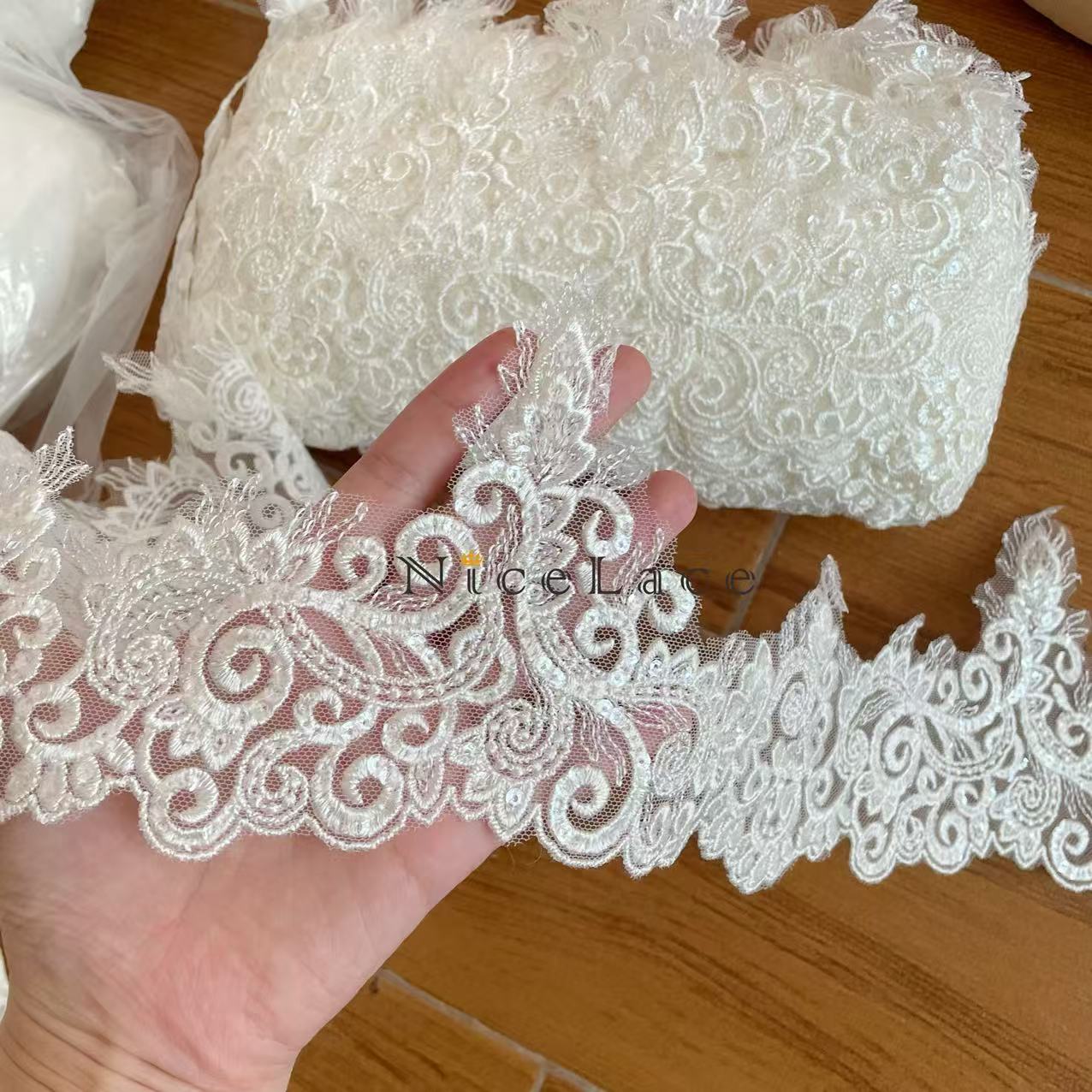 1 yard ivory Embroidery Lace E - Wedding Water Supply recensie en prijs