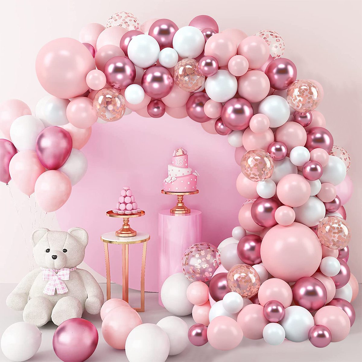 Pink Macaron Balloons Garland  - Wedding Supply Kit recensie en prijs