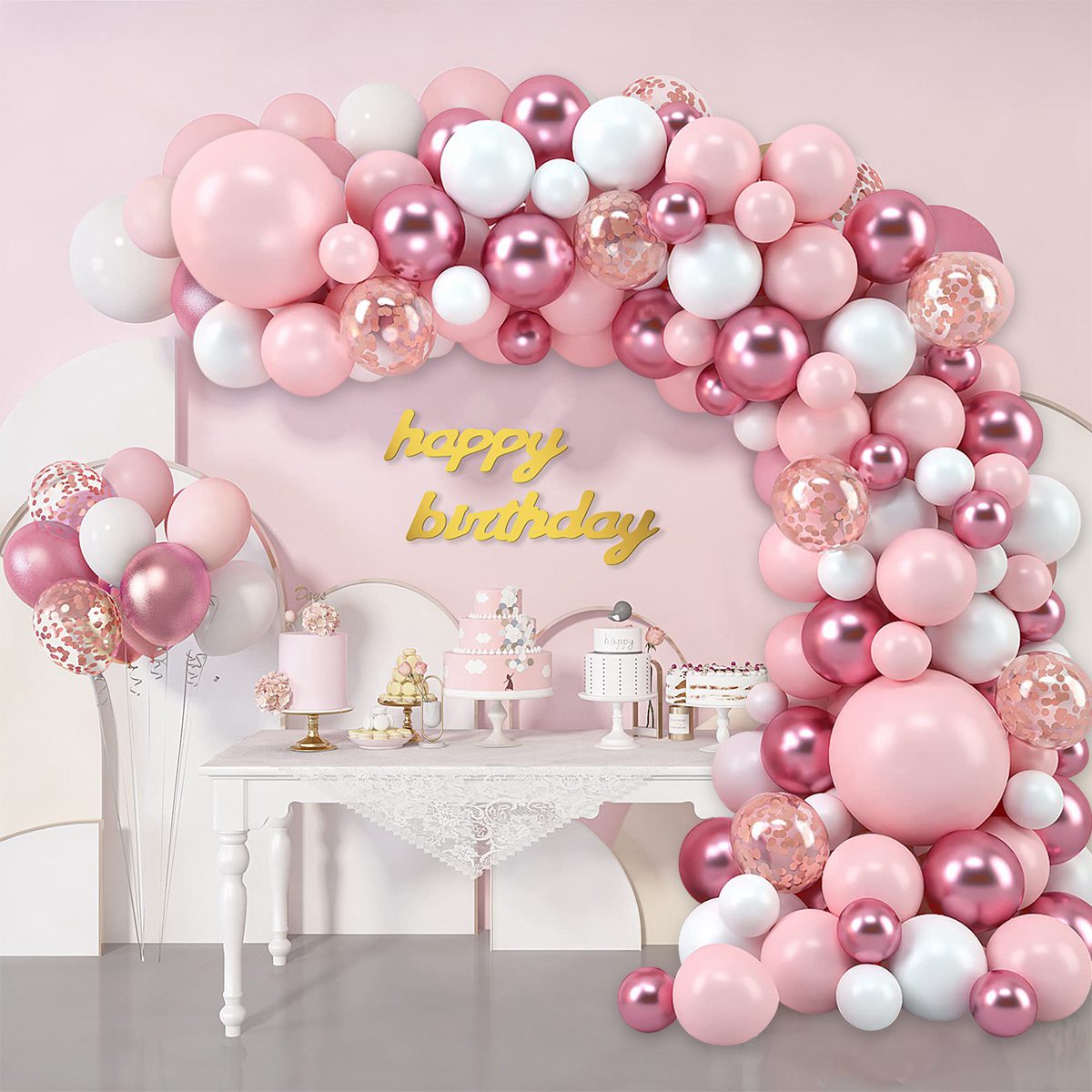 Pink Macaron Balloons Garland  - Wedding Supply Kit recensie en prijs