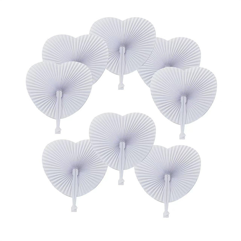 White Heart & Round Paper Fans - Wedding Event Supply recensie en prijs