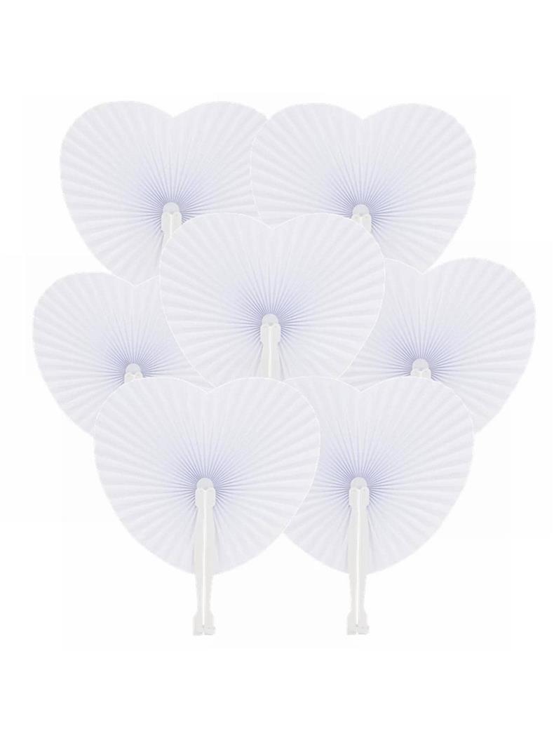 White Heart & Round Paper Fans - Wedding Event Supply recensie en prijs