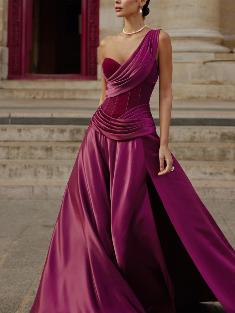 Elegant One Shoulder A Line Ev - Wedding Qb recensie en prijs