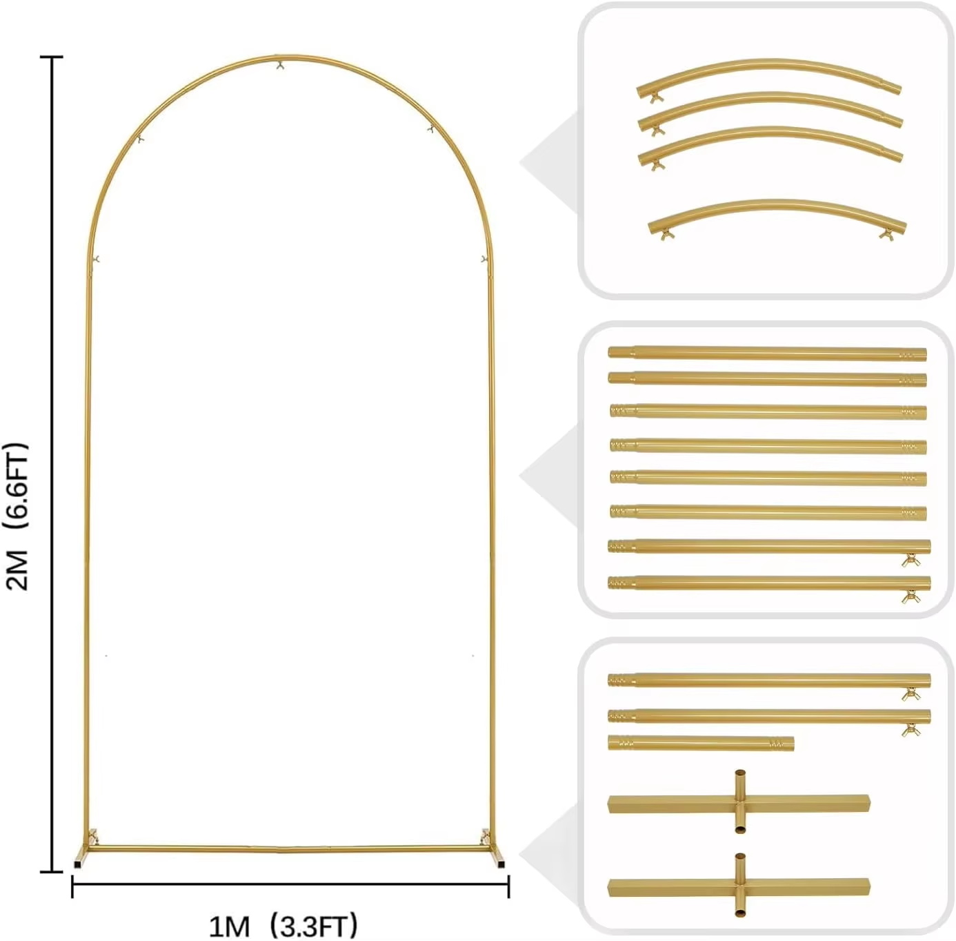 Metal Gold Wedding Arch Stand  - Wedding Support recensie en prijs