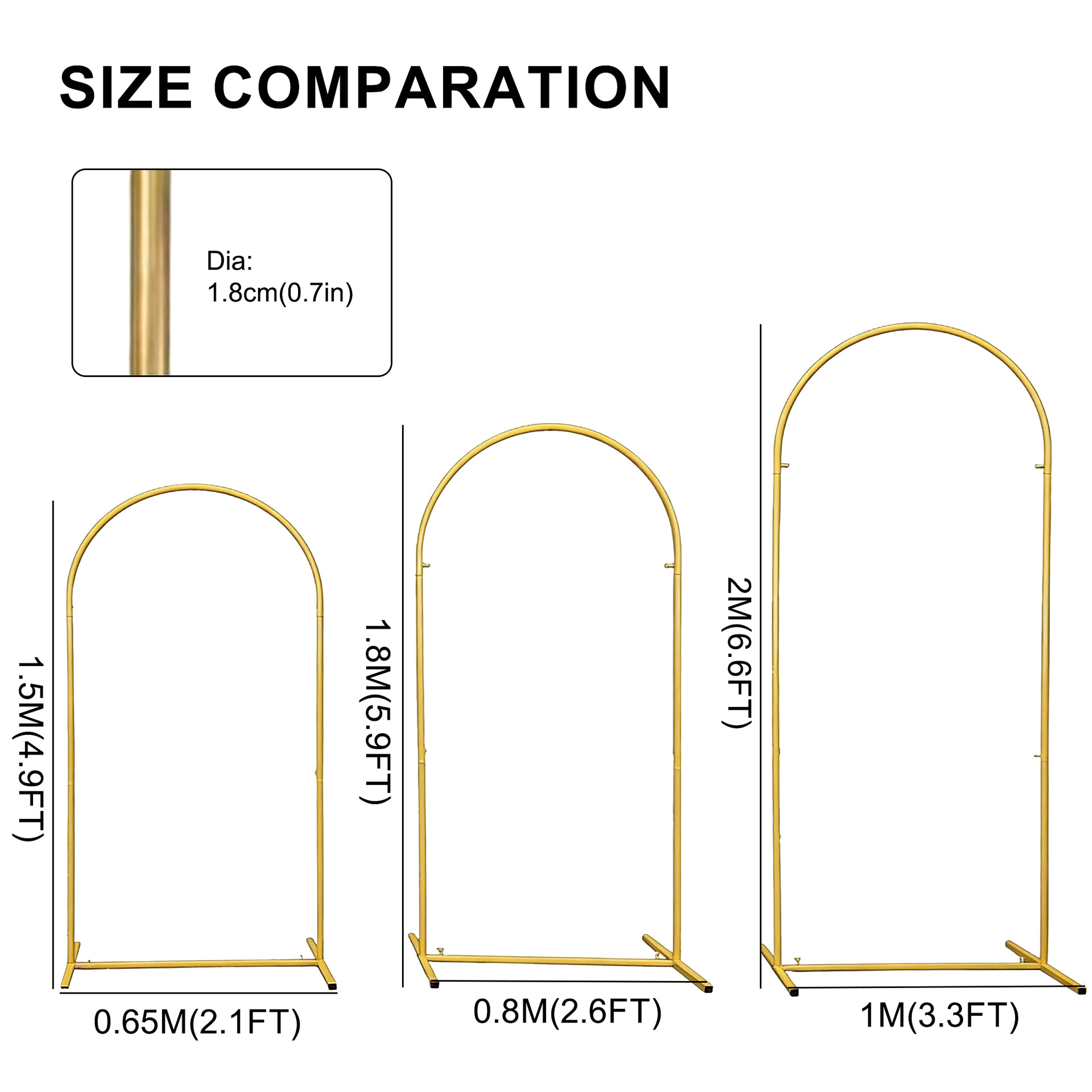 Metal Gold Wedding Arch Stand  - Wedding Support recensie en prijs