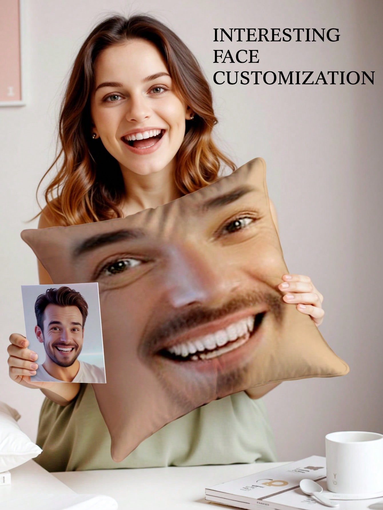 1pc Custom Face Square Pillow  - Wedding Party Supply recensie en prijs