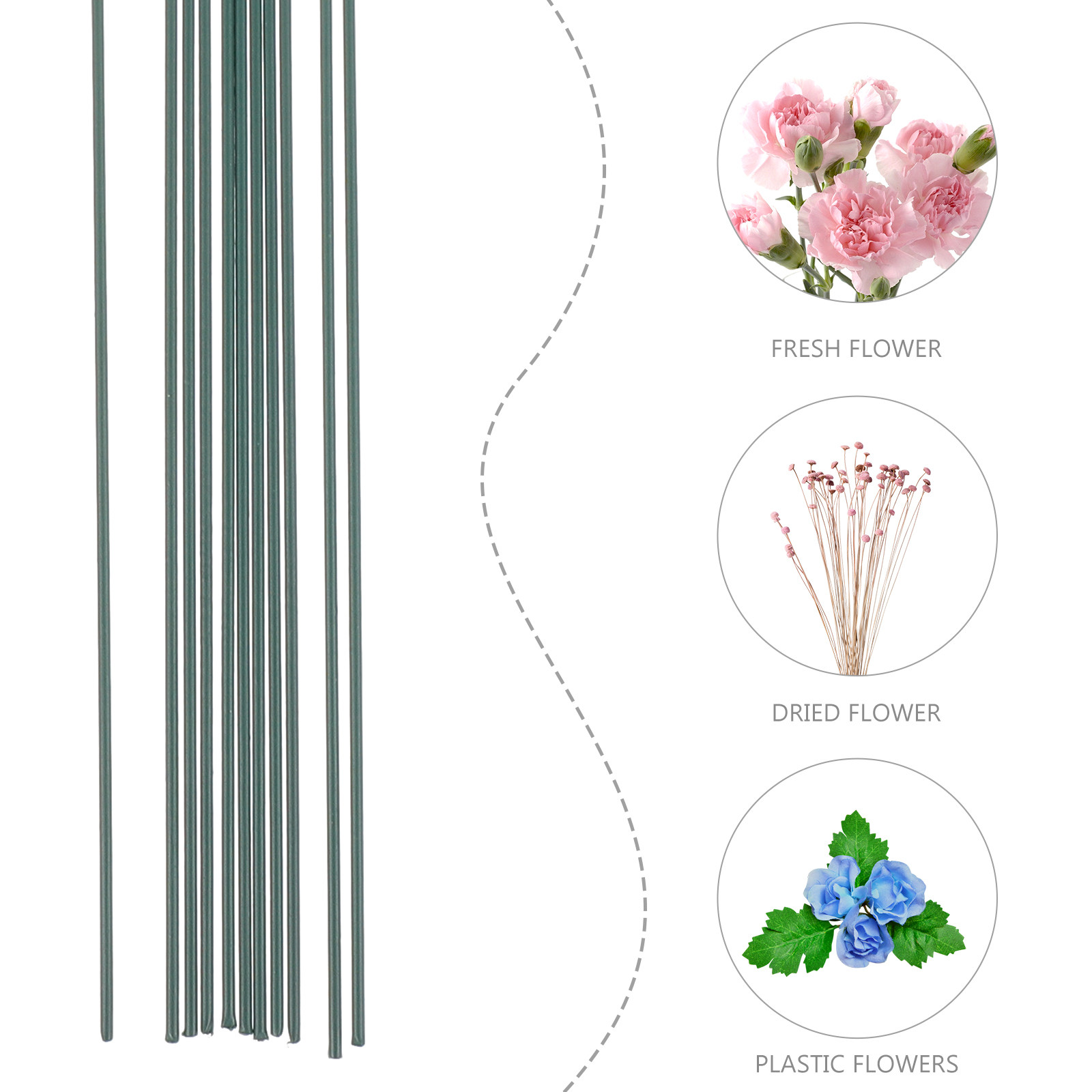 11Pcs DIY Flower Stems Plastic - Wedding Support recensie en prijs