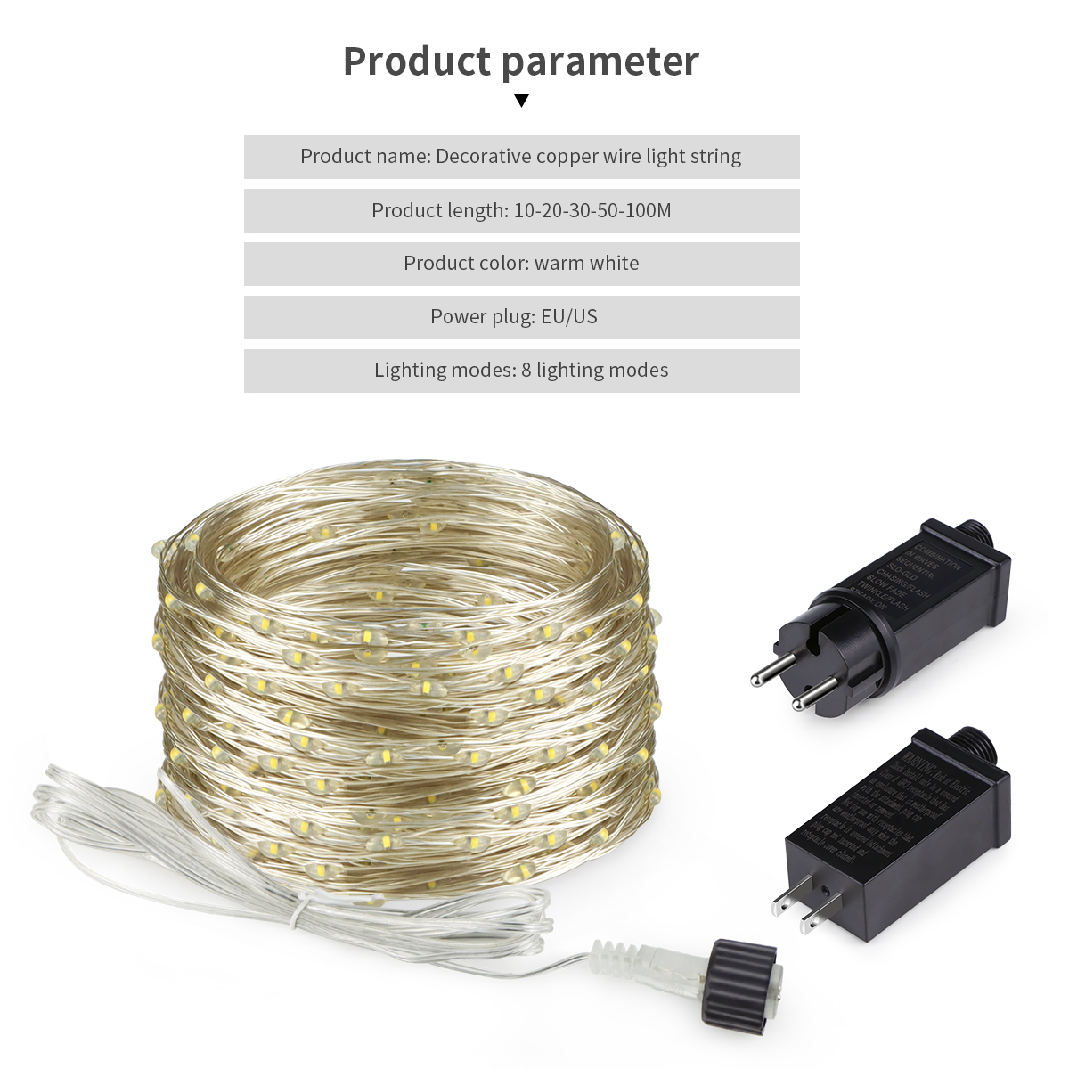 10M-100M LED String Fairy Ligh - Wedding Power Supply recensie en prijs