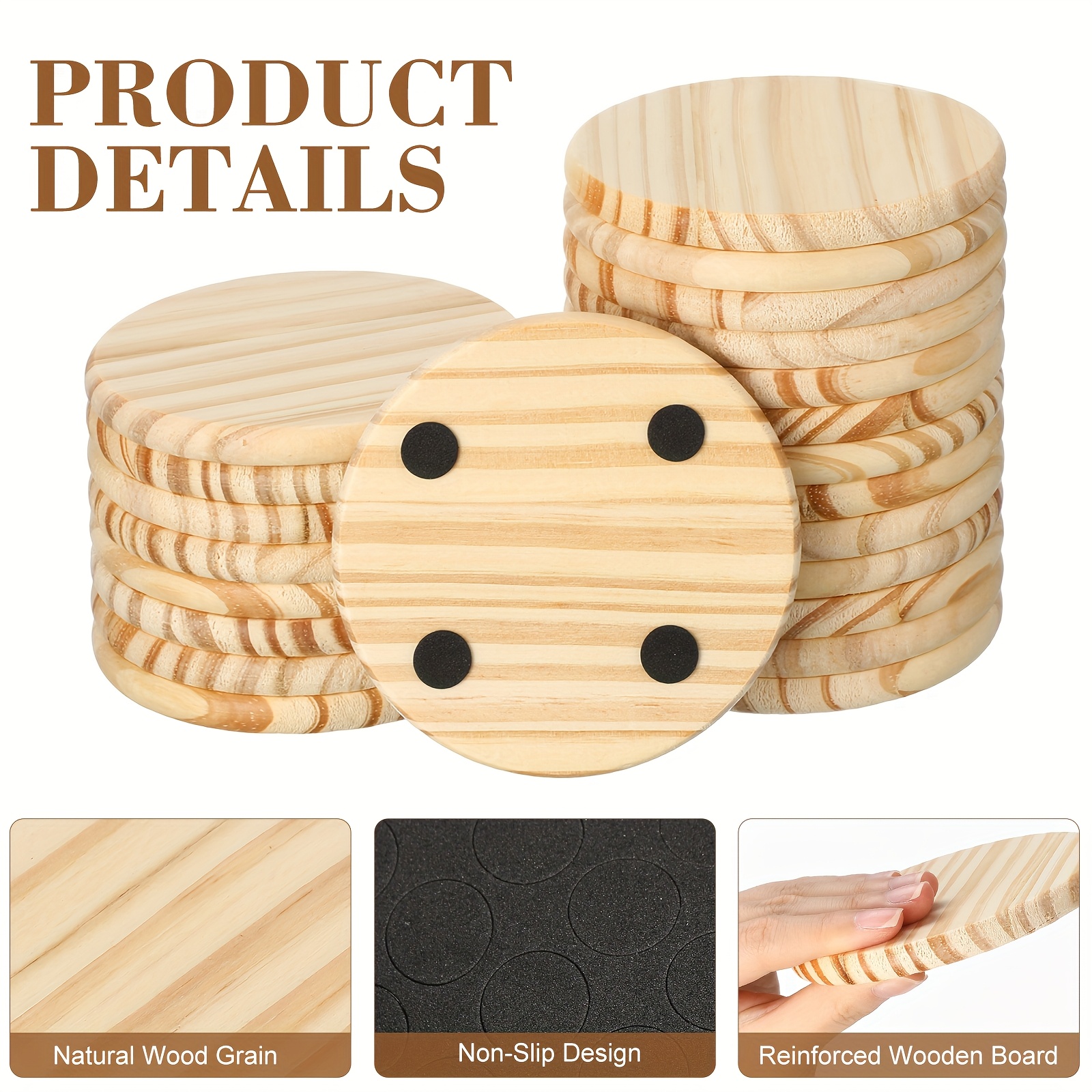 72pcs Unfinished Wood Coasters - Wedding Supply In Bulk recensie en prijs