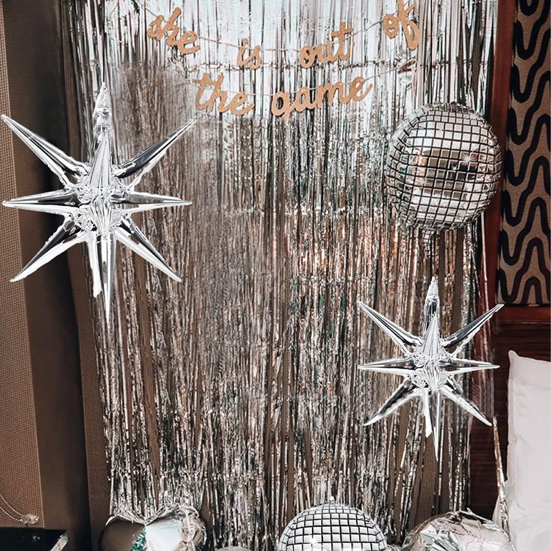 8pcs Silver Disco Explosion St - Supply Wedding Venue recensie en prijs