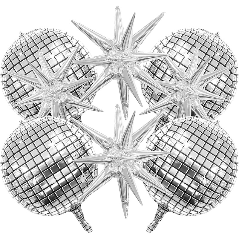 8pcs Silver Disco Explosion St - Supply Wedding Venue recensie en prijs