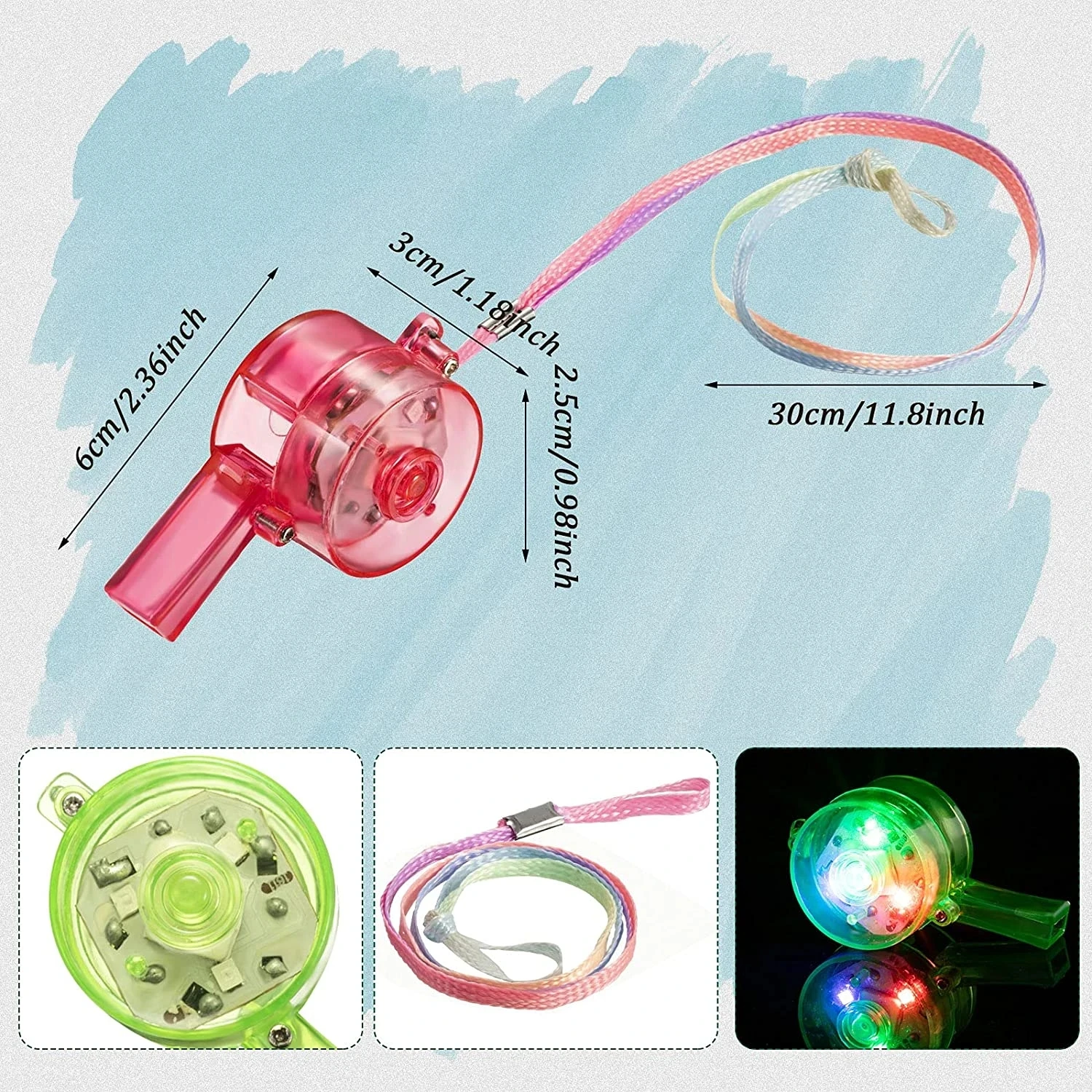 LED Light Up Whistle Glow Whis - Wedding Supply In Bulk recensie en prijs