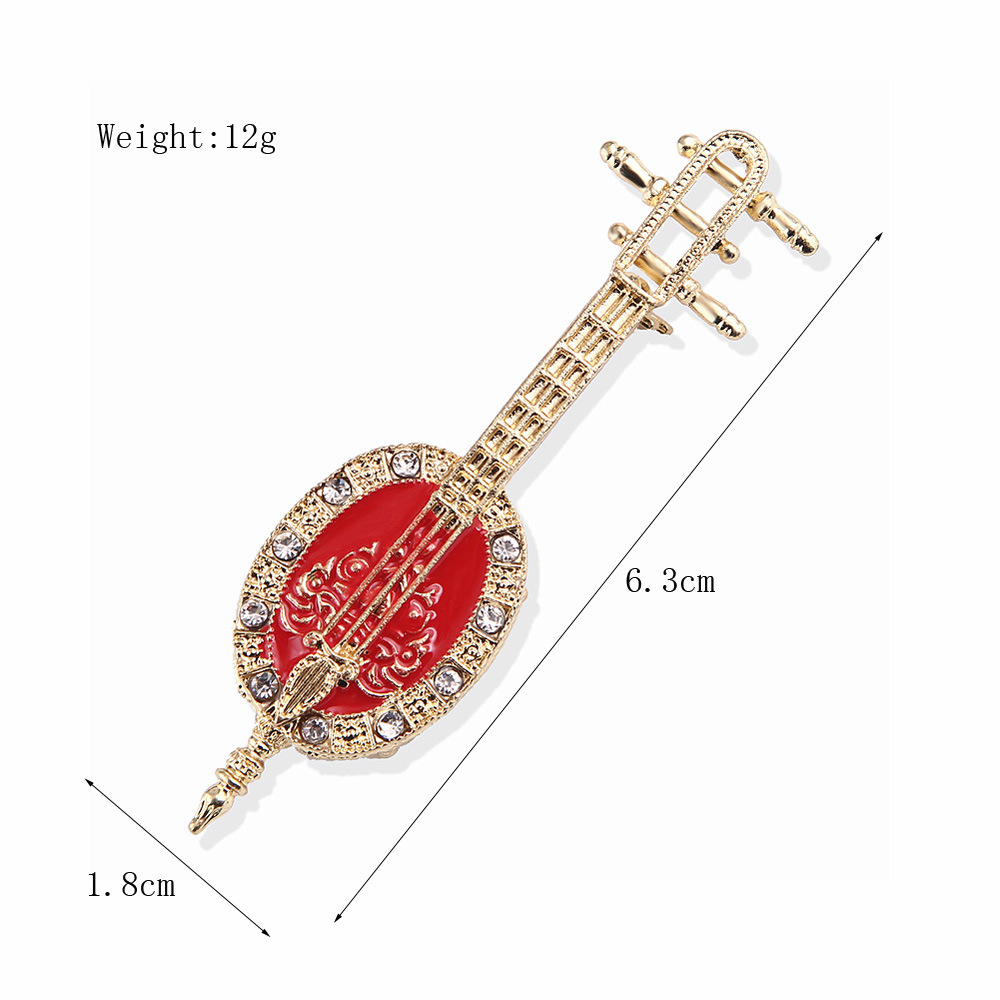 Antique Lute Red Enamel Brooch - Suit Supply Wedding Party recensie en prijs