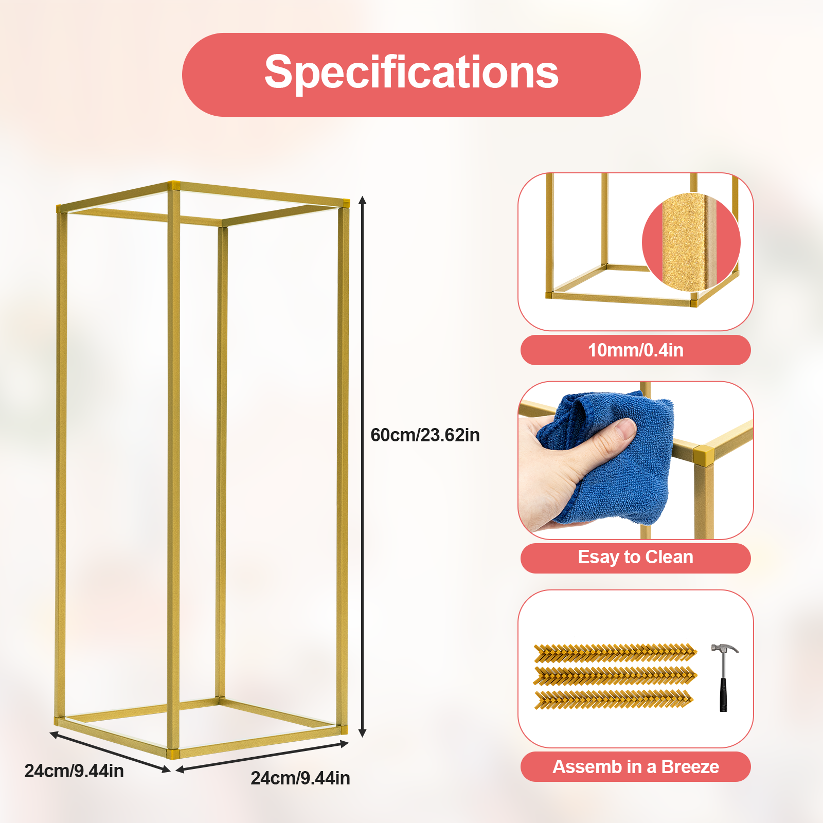 Flower Stand, 10-Pack Square W - Wedding Support recensie en prijs