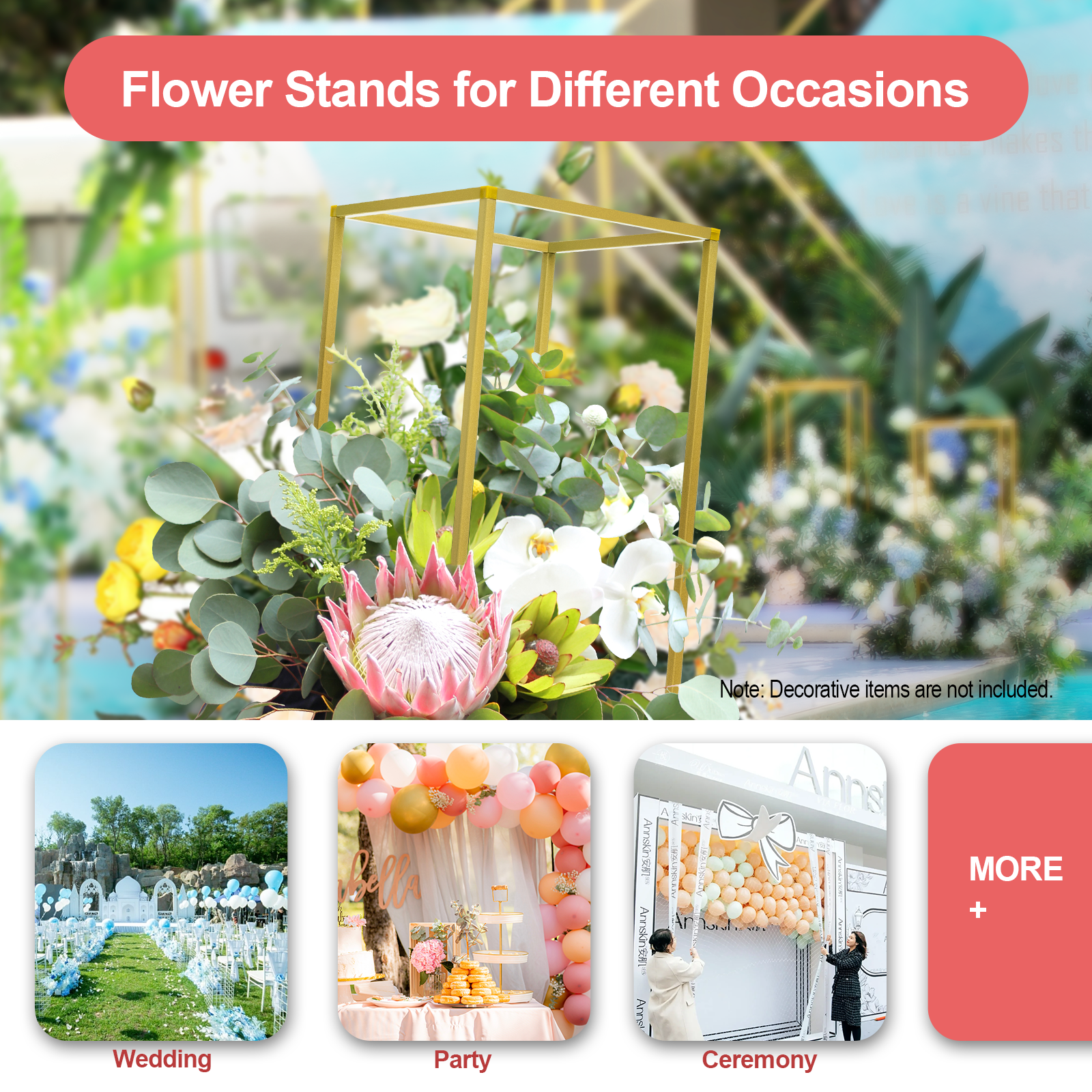 Flower Stand, 10-Pack Square W - Wedding Support recensie en prijs