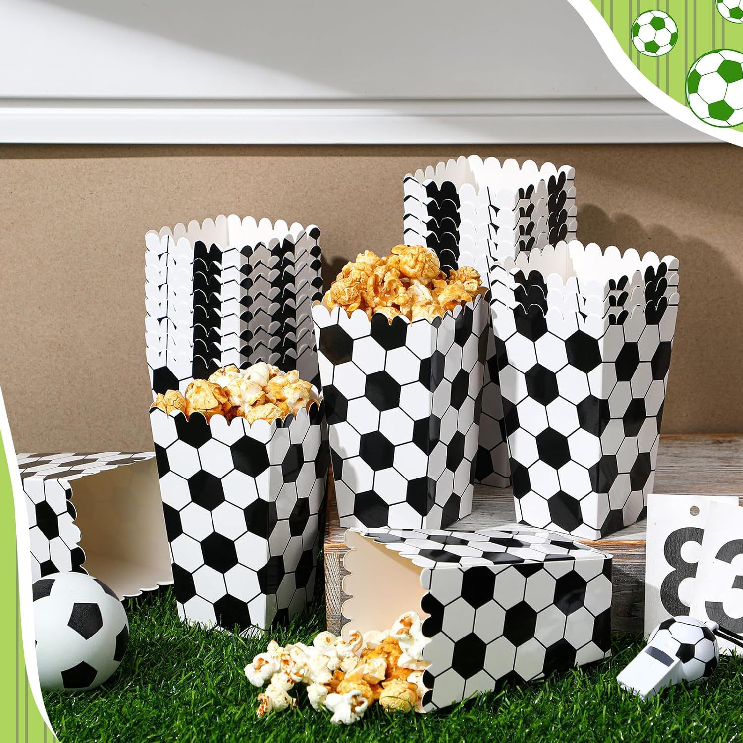 6/18Pcs  Football Popcorn Boxe - Wedding Event Supply recensie en prijs