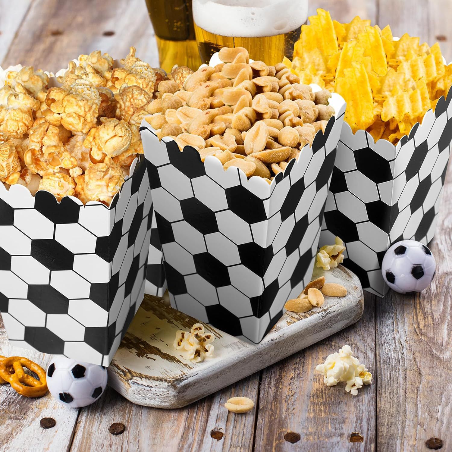 6/18Pcs  Football Popcorn Boxe - Wedding Event Supply recensie en prijs
