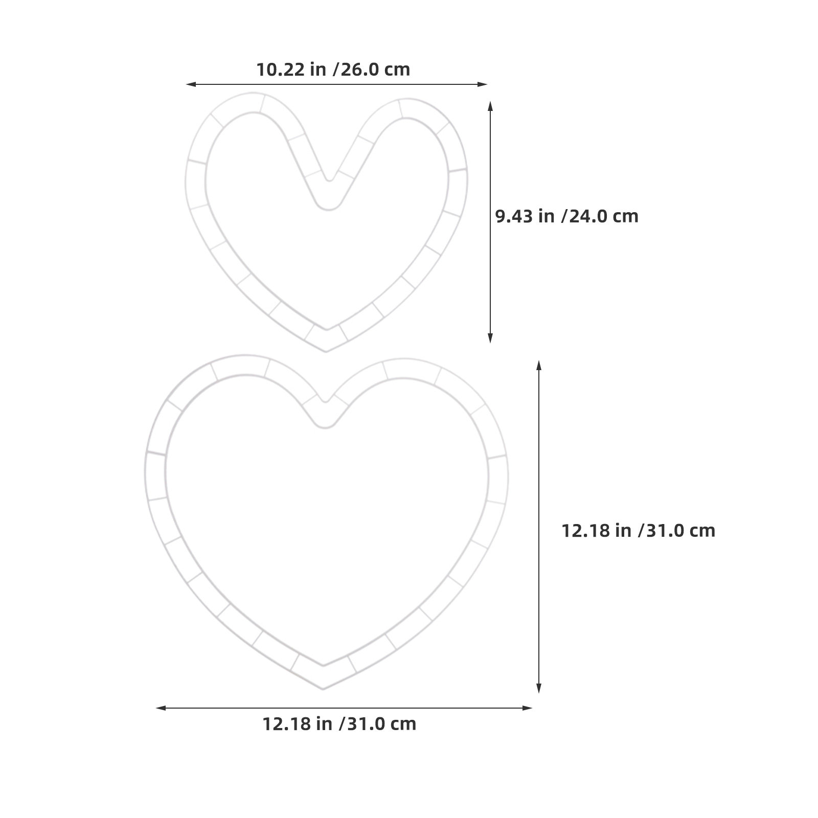 6Sets Heart Shaped Plastic Wre - Wedding Supply Decor recensie en prijs
