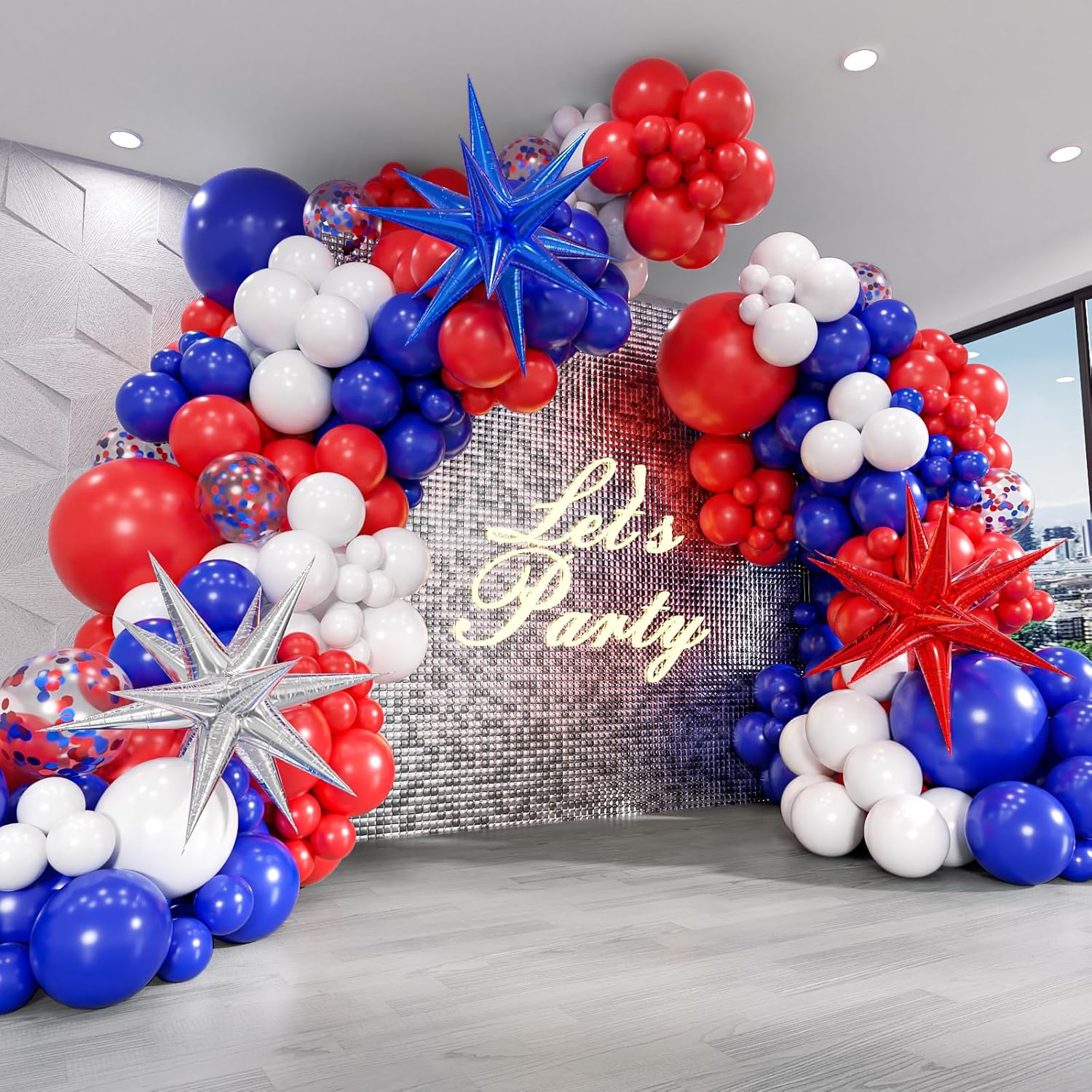 129pcs Red White and Blue Ball - Wedding Supply Kit recensie en prijs
