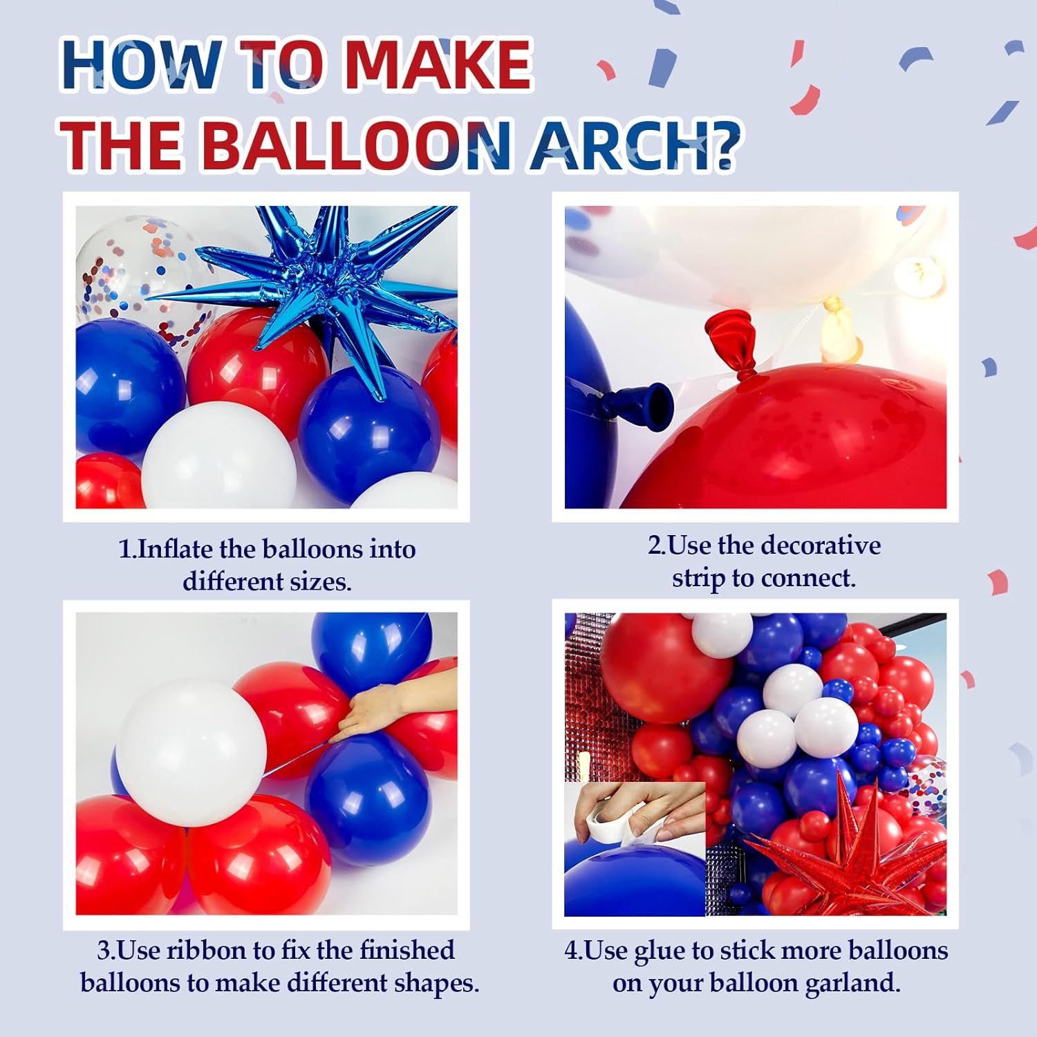 129pcs Red White and Blue Ball - Wedding Supply Kit recensie en prijs