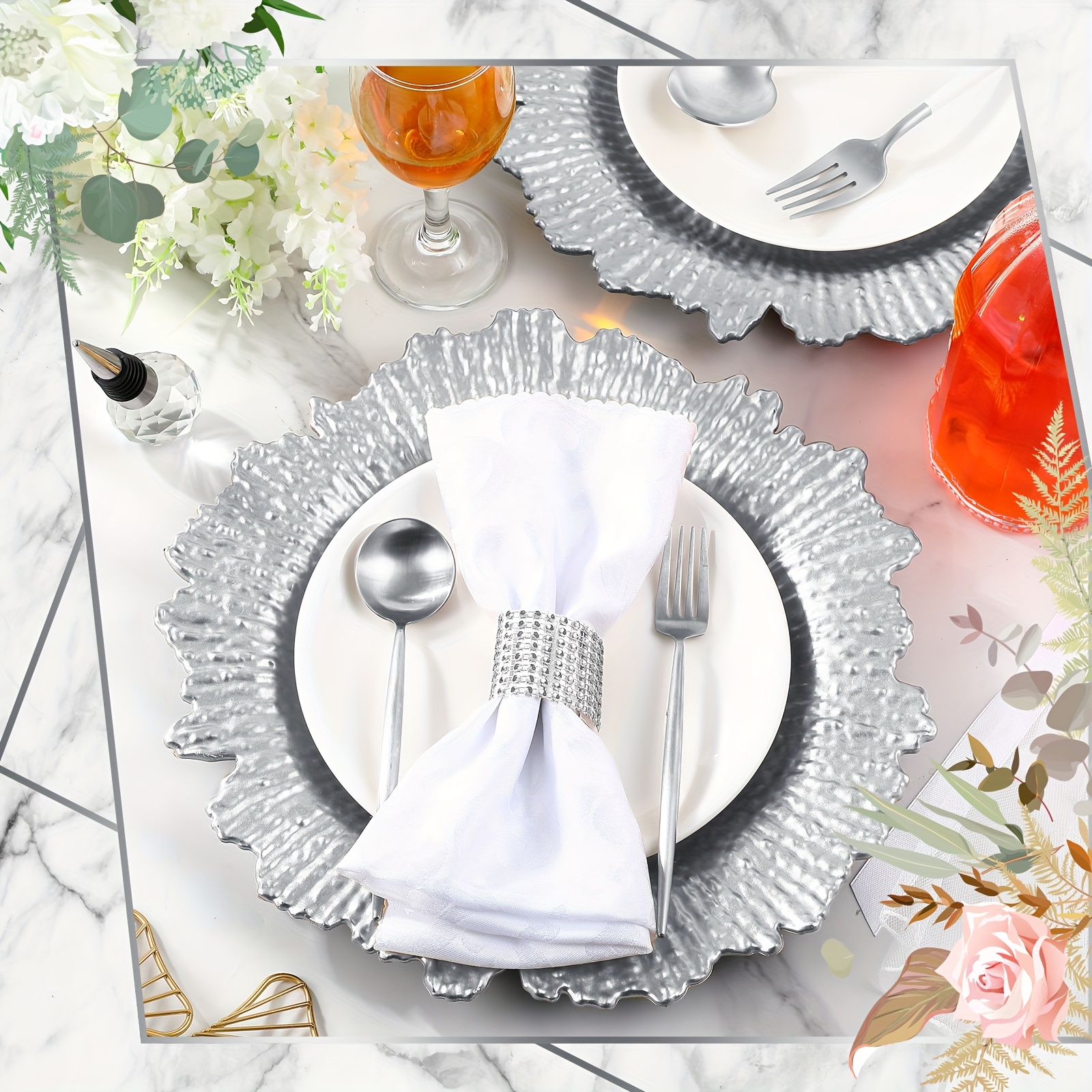 100pcs Reef Charger Plates Bul - Wedding Supply In Bulk recensie en prijs
