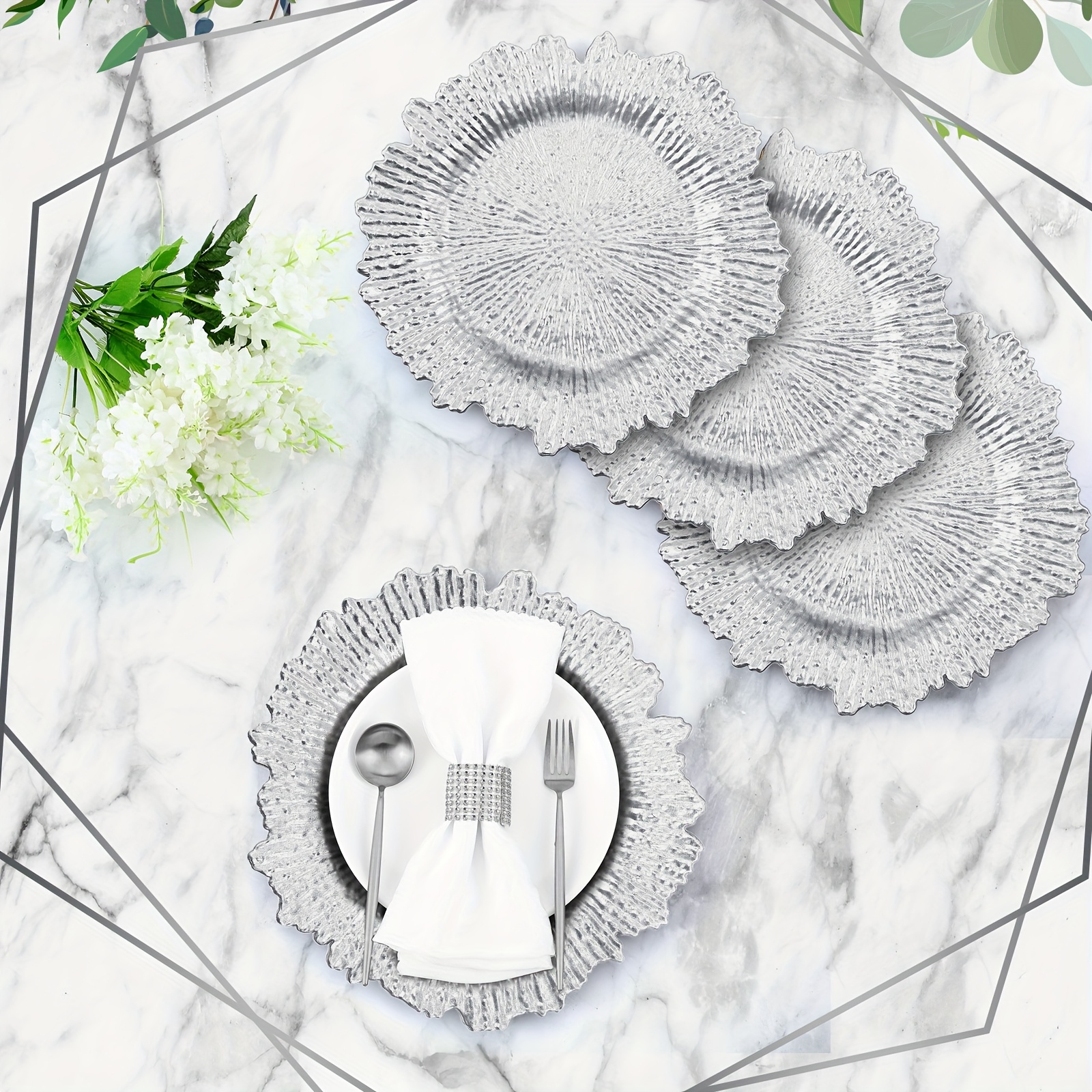 100pcs Reef Charger Plates Bul - Wedding Supply In Bulk recensie en prijs
