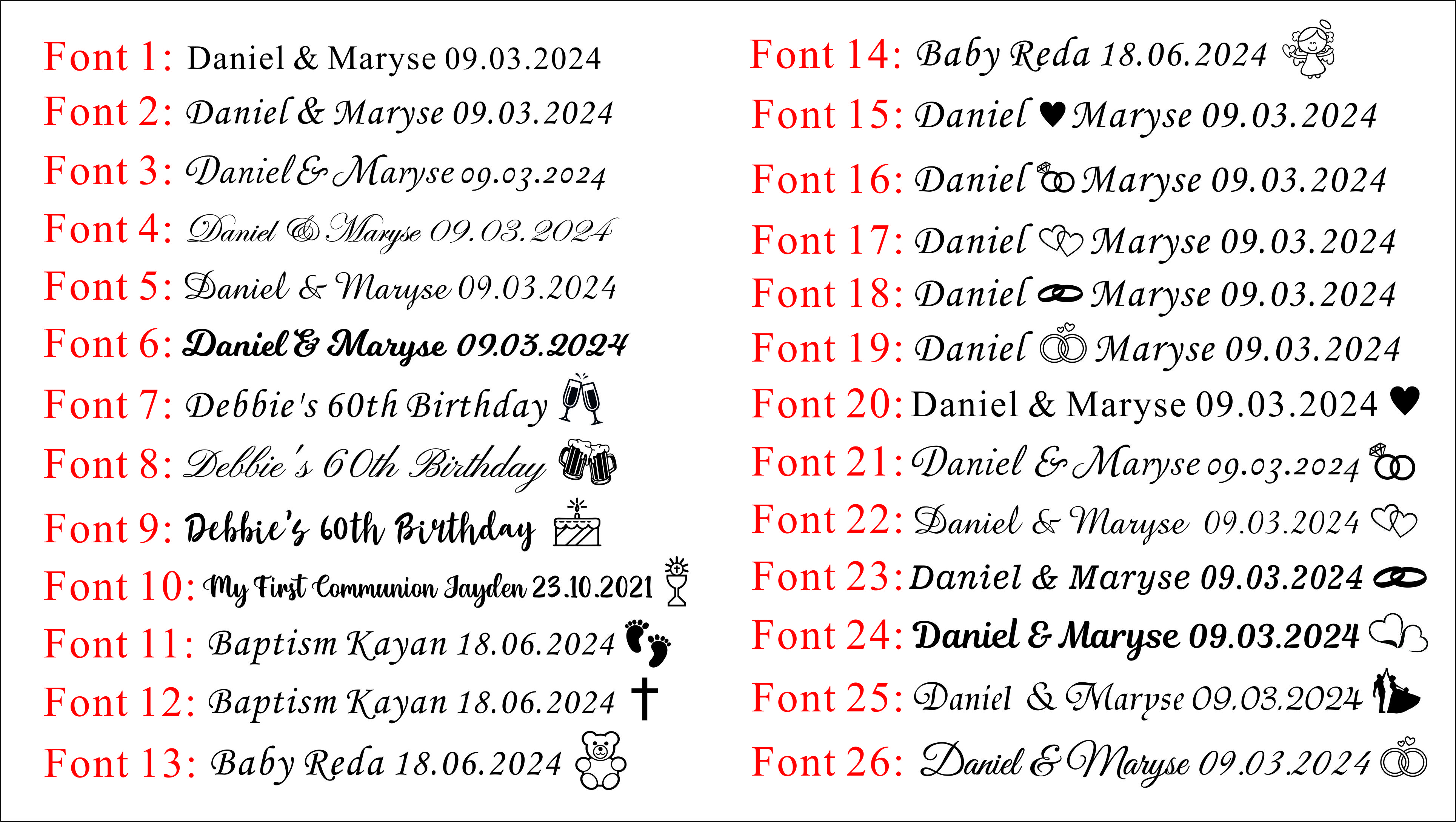 30/50/100Pcs Personalized Rust - Wedding Qb recensie en prijs