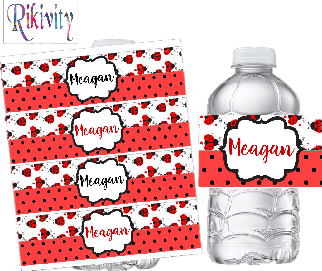 Personalised Ladybug Red Polka - Wedding Water Supply recensie en prijs