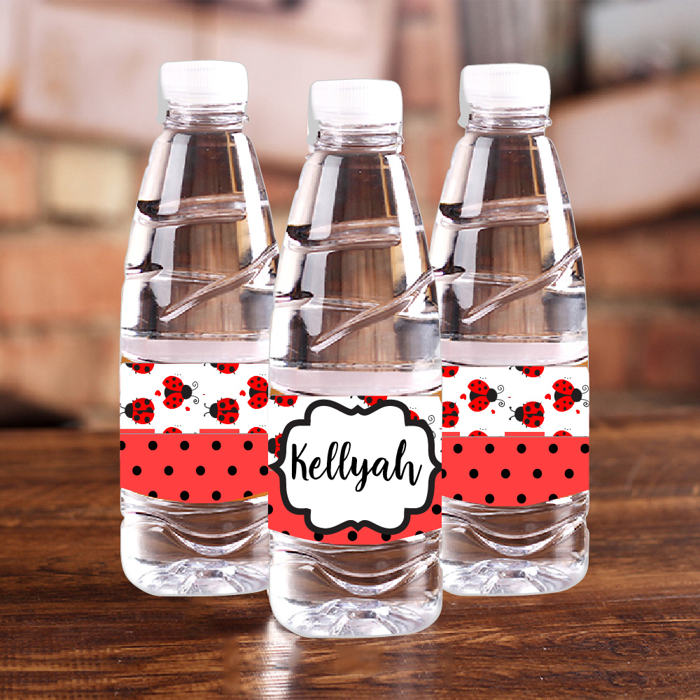 Personalised Ladybug Red Polka - Wedding Water Supply recensie en prijs
