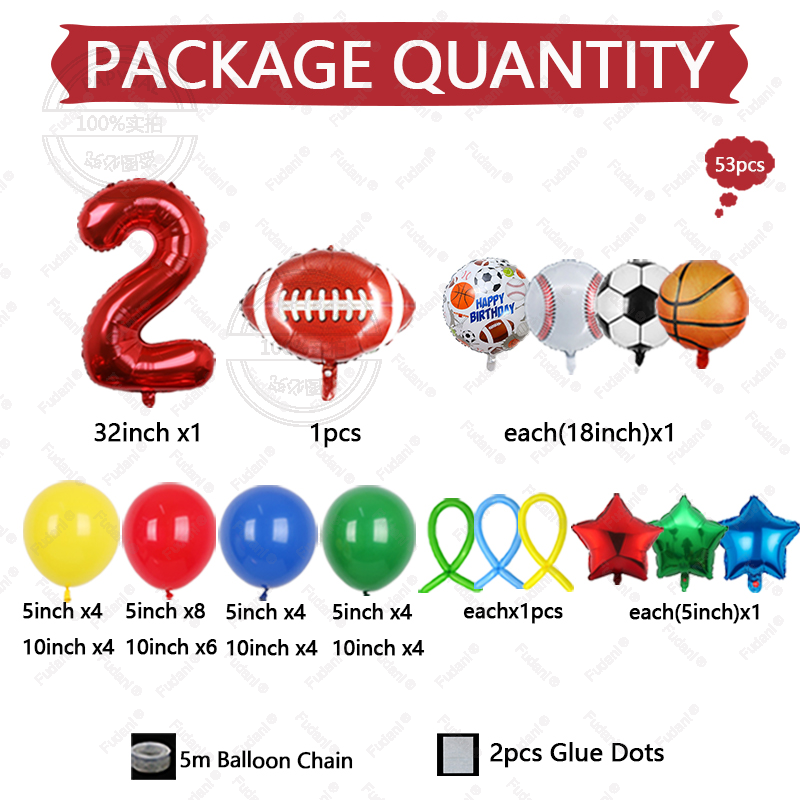 53Pcs Sports Theme 1-9th Birth - Supply Wedding Venue recensie en prijs