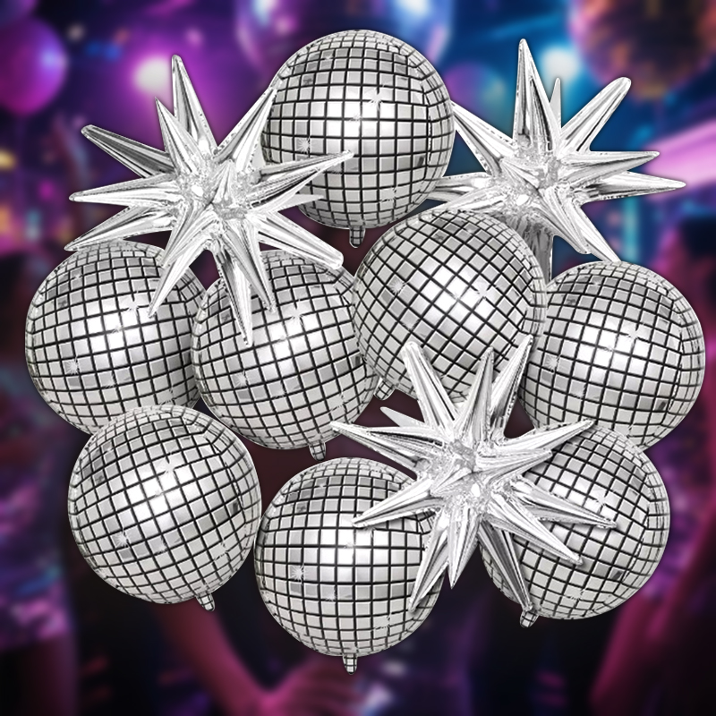 8pcs Silver Disco Explosion St - Supply Wedding Venue recensie en prijs
