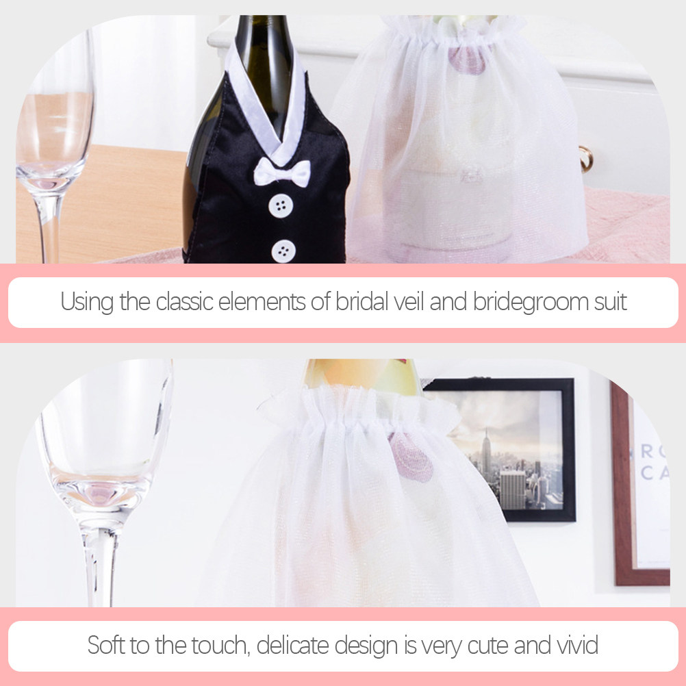 1Set Wedding Wine Bottle Cover - Suit Supply Wedding Party recensie en prijs