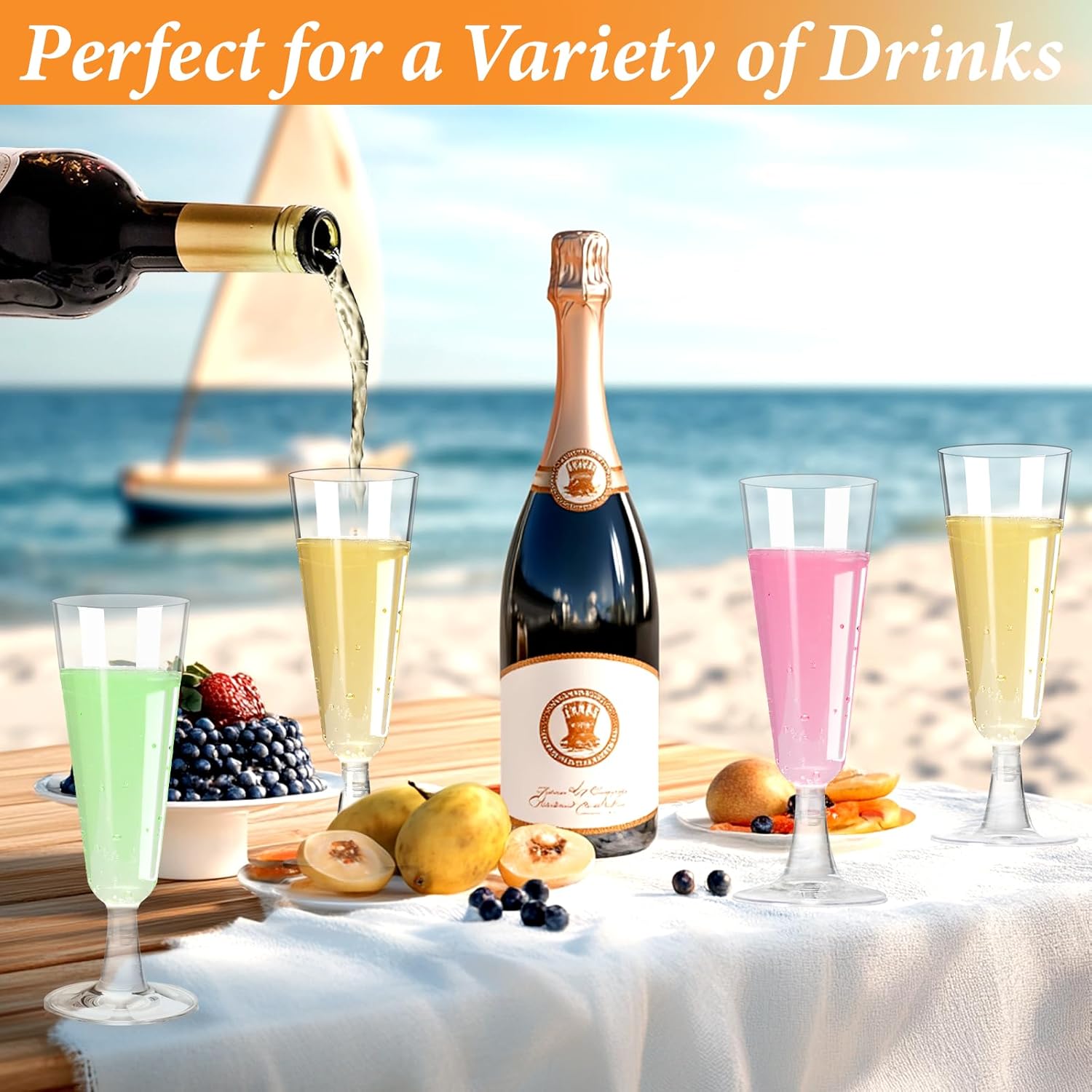 Plastic Champagne Flutes 40 Pa - Wedding Party Supply recensie en prijs